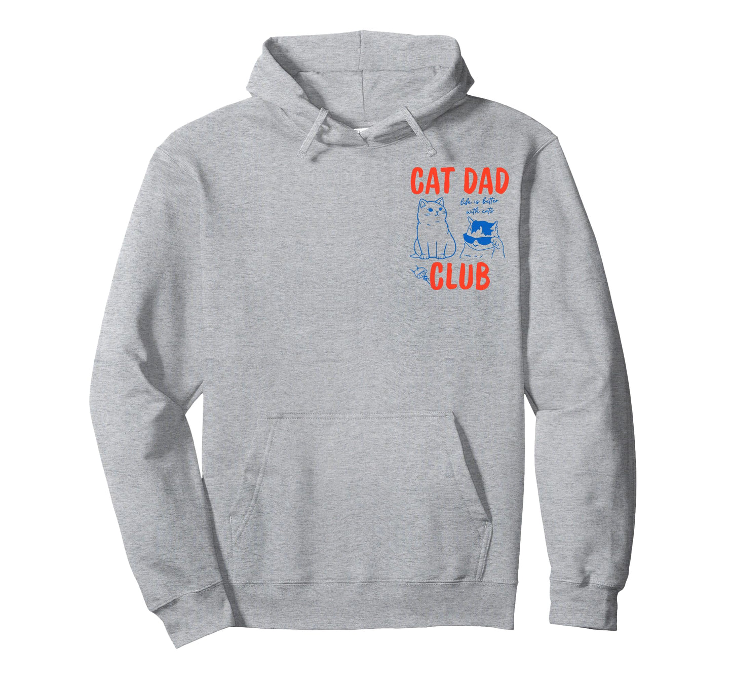 Cat Dad Club 2 Sided Mens Dad Fathers Day Funny Cat Meme T-Shirt