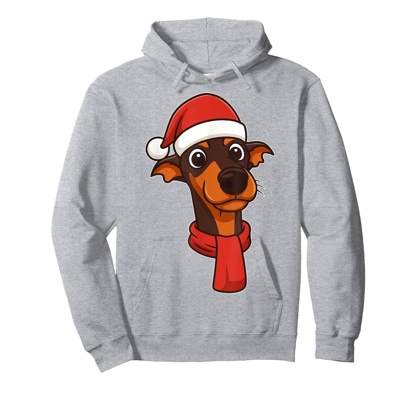 Doberman Dog Christmas Pajama Santa Hat Funny Xmas PJs Girls T-Shirt