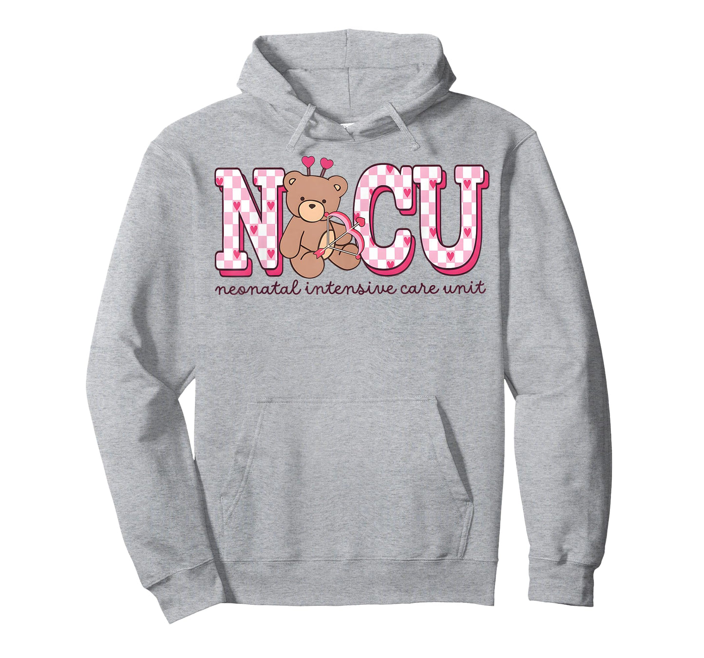 NICU Nurse Valentines Day NICU Bear Holiday Work Neonatal IC T-Shirt