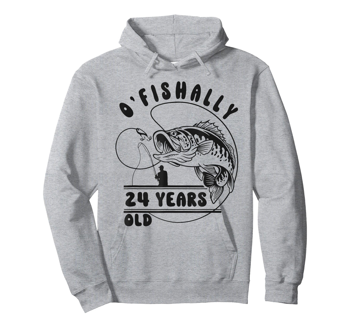 O’fishally 24 Years Old, Funny Fishing 24th Birthday T-Shirt