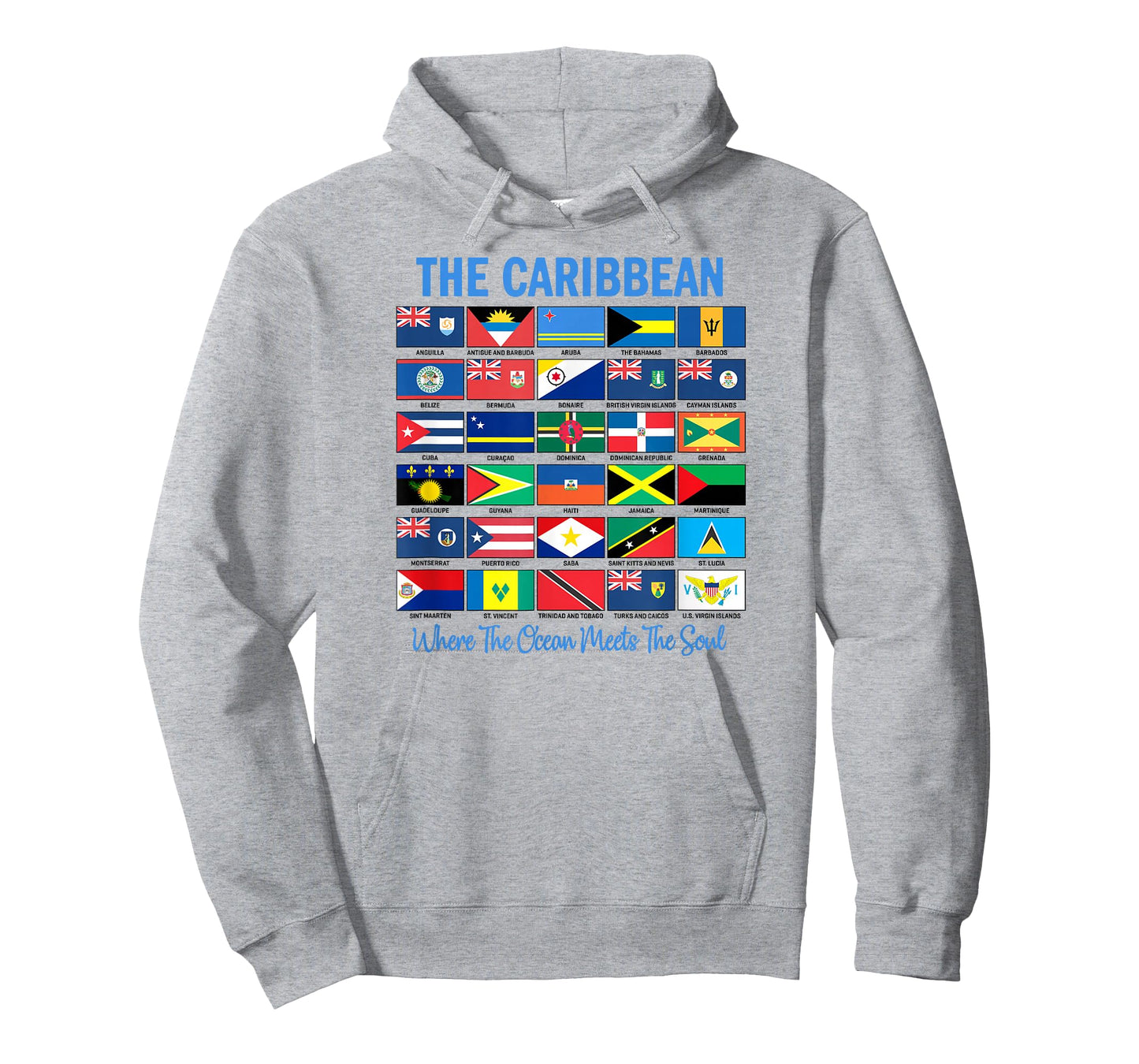 The Caribbean Where Ocean Meets The Soul Flags T-Shirt