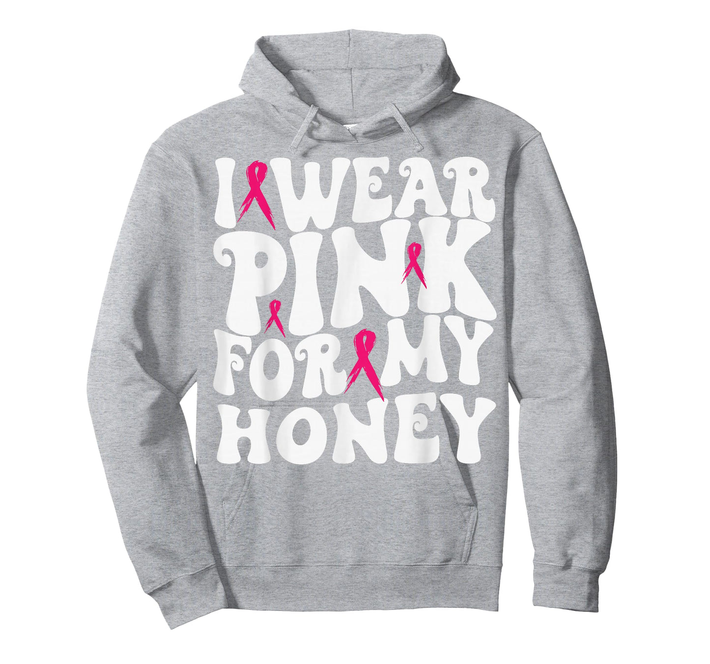 I Wear Pink for My Honey Breast Cancer Awareness Kids T-Shirt