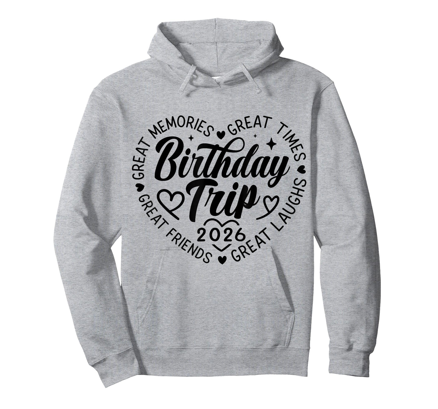 Birthday Crew Squad 2026 Tee Family Friends Trip Vacation T-Shirt