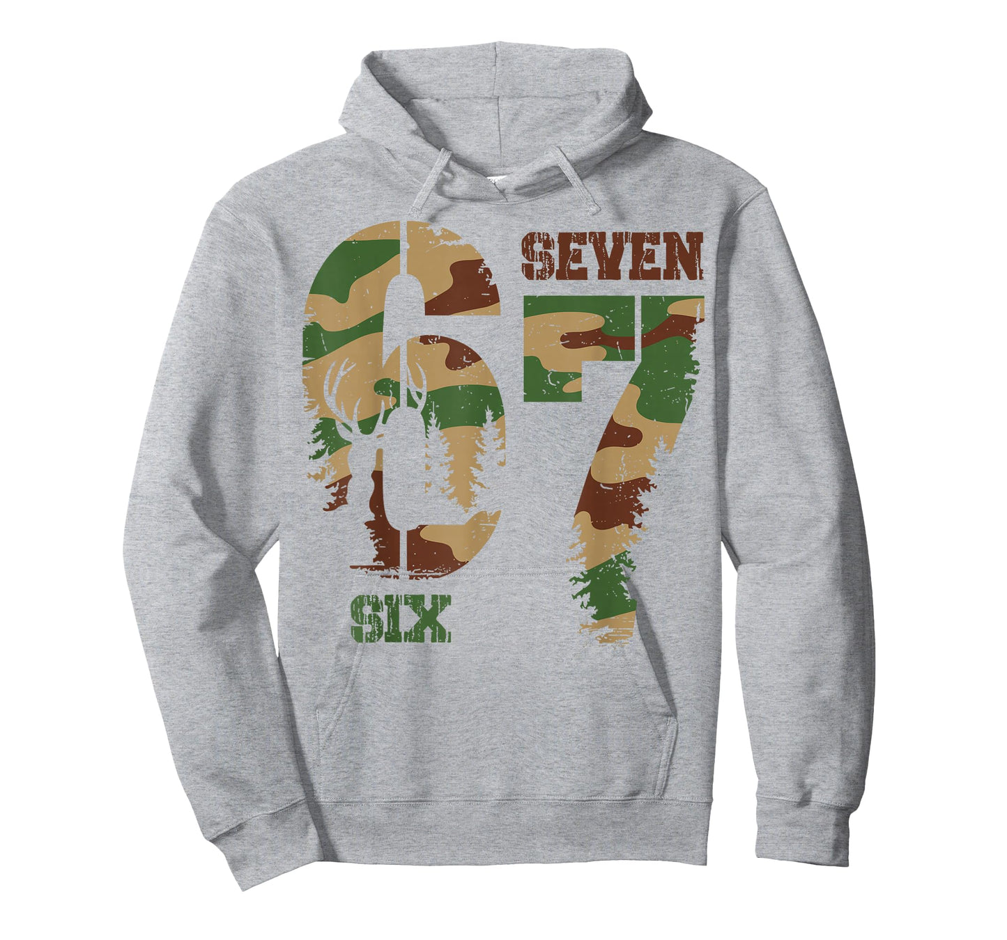 67 Six Seven Meme Camo Deer Hunting Gift for Boys Men Hunter T-Shirt