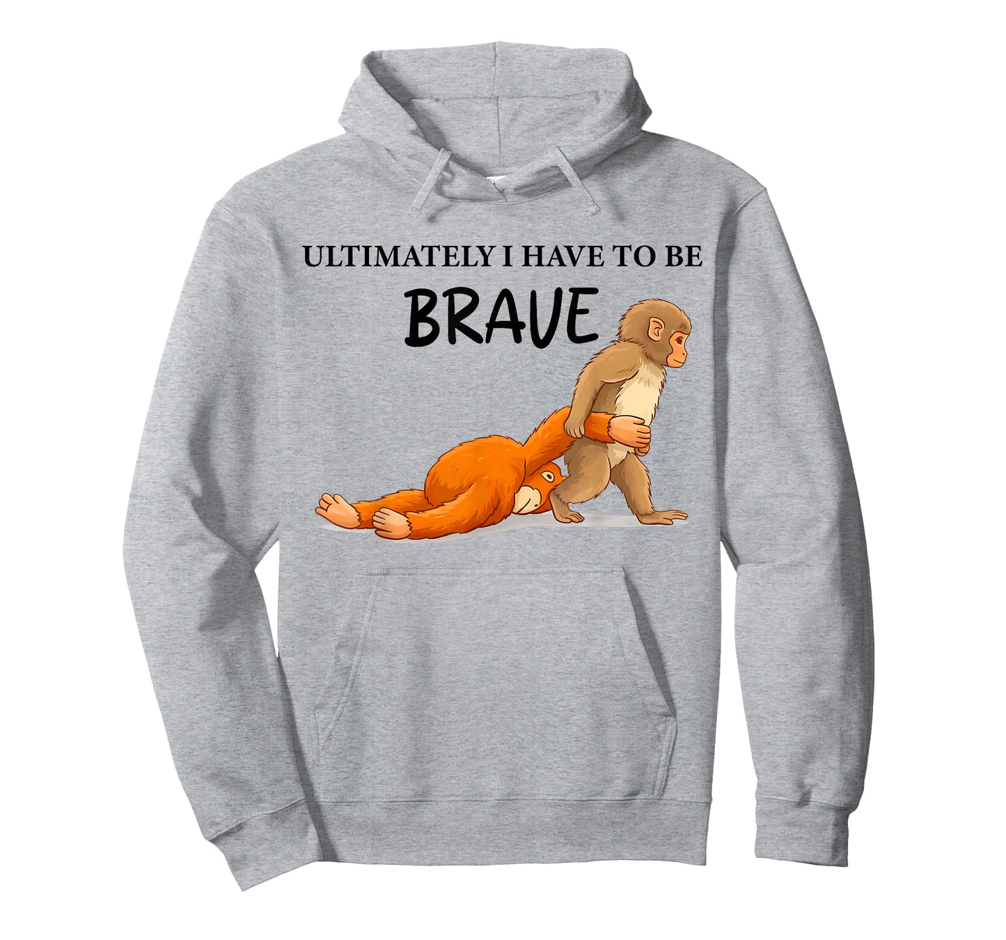 Retro Cute Monkey Punch Ultimately i Have to be Brave Viral T-Shirt