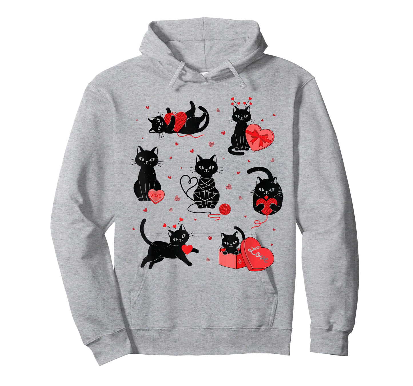 Funny Valentine Cats Love Hearts Cute Cat for Women & Girls T-Shirt