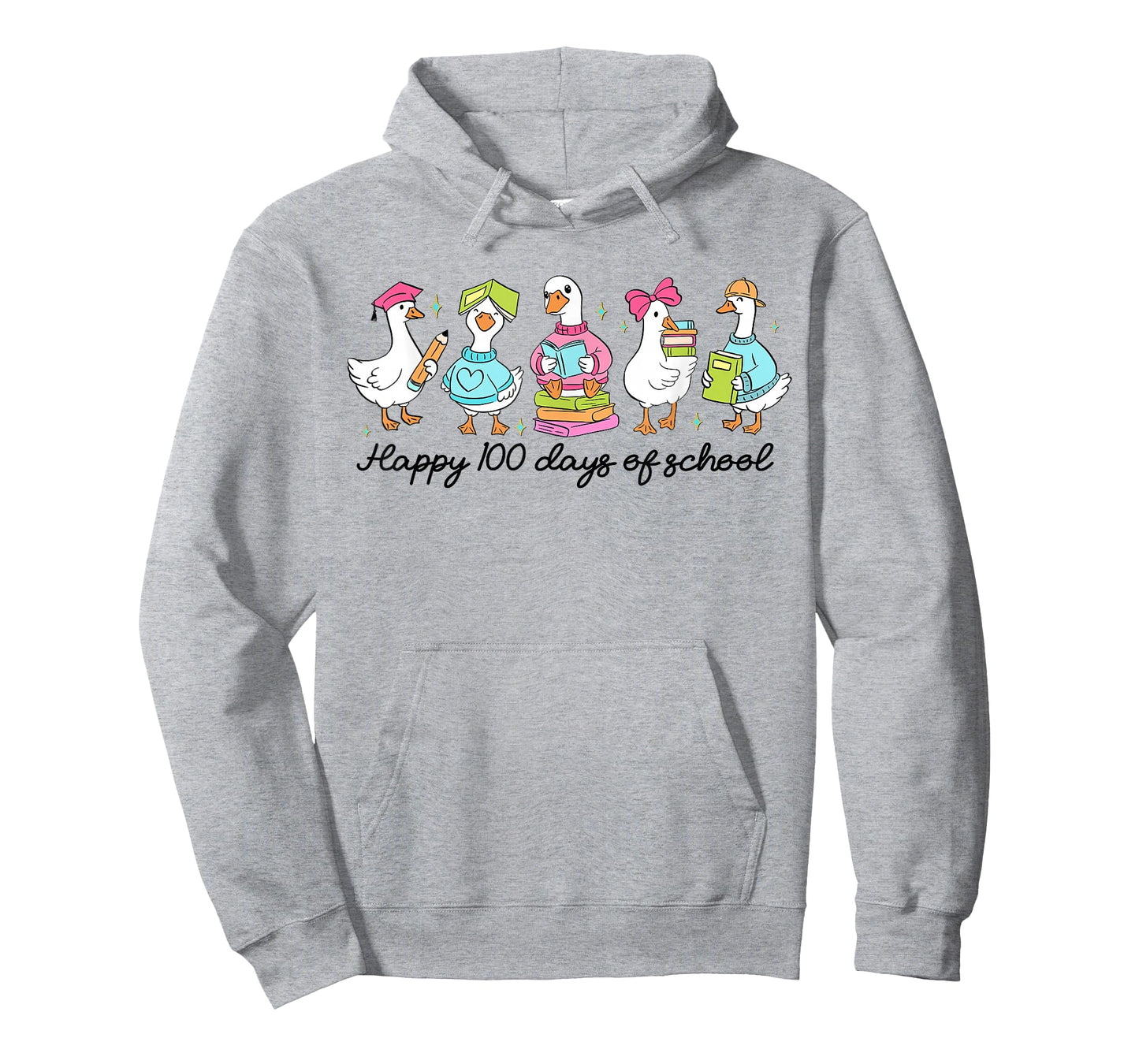 Happy 100 Days of School Goose 100th Day of School Teacher T-Shirt