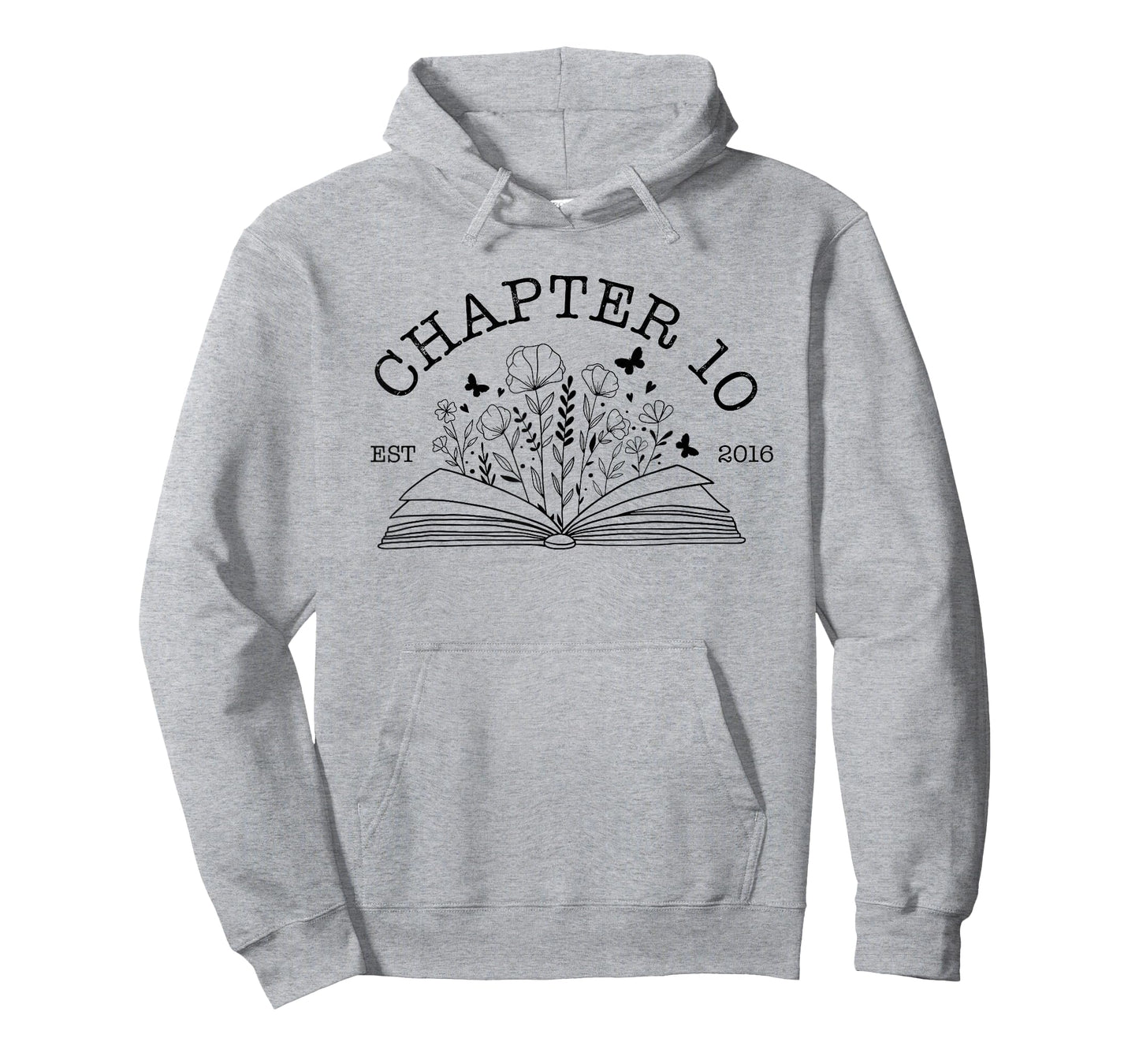 Cute 10th Birthday Chapter 10 Est 2016 Wildflower Book Lover T-Shirt