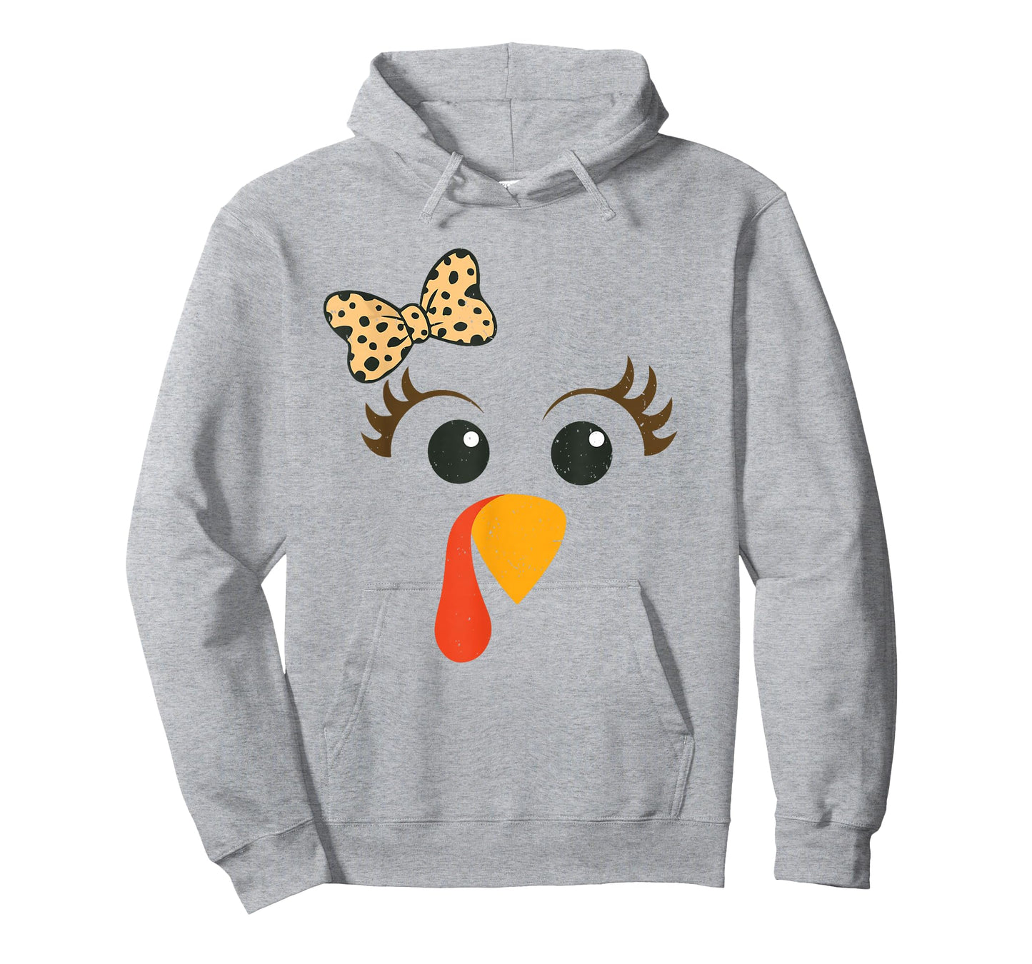 Girl Silly Turkey Face Funny Thanksgiving Running Costume T-Shirt