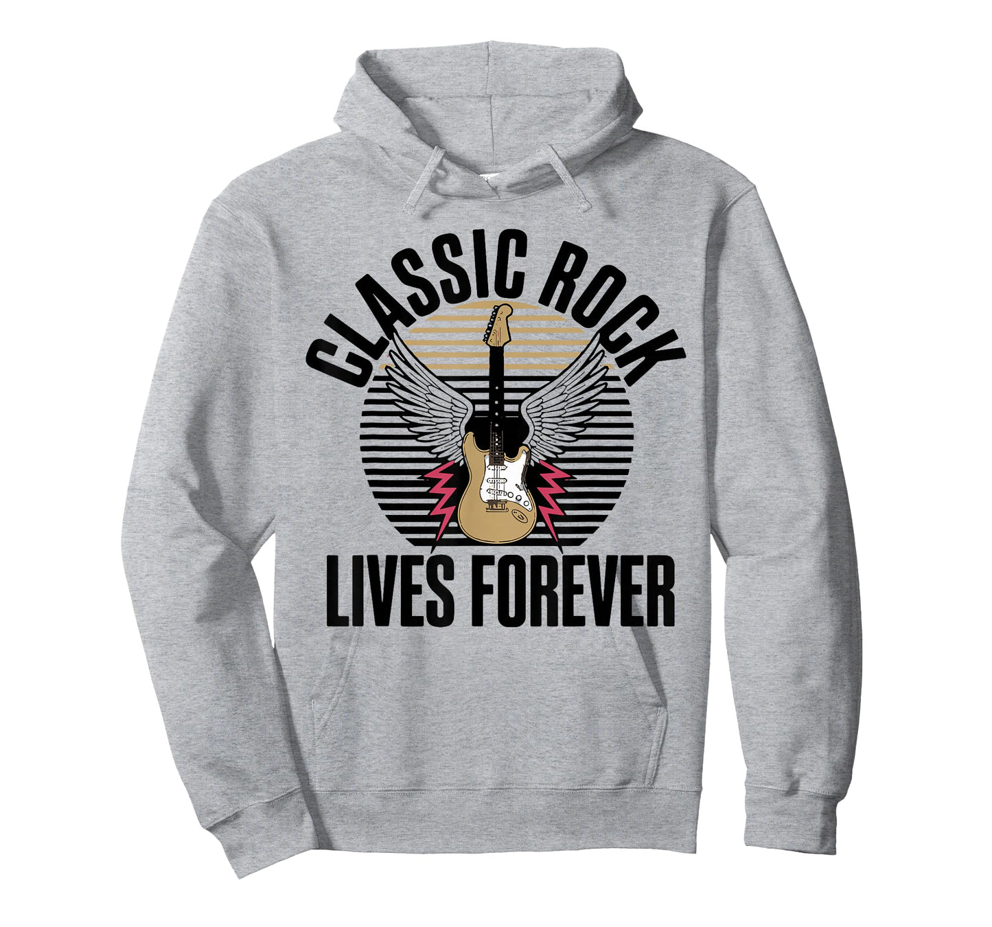 Classic Rock Lives Forever Guitar Wings T-Shirt