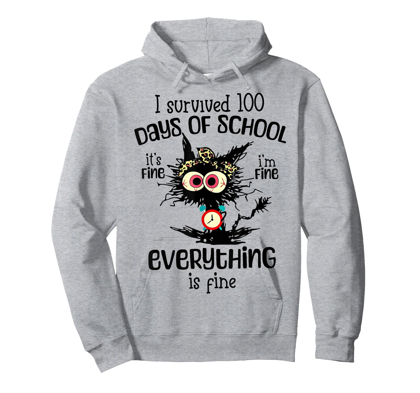 I Survived 100 Days of School Funny Teacher Boys Girls Kids T-Shirt