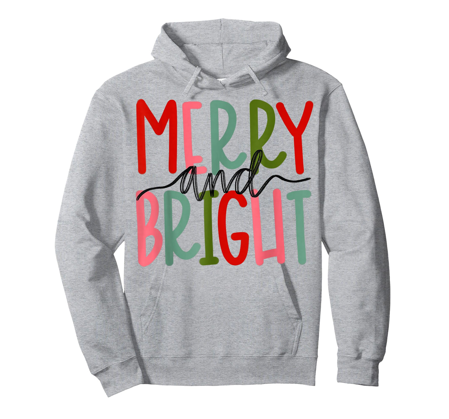 Merry and Bright Christmas Women Girls Kids Toddlers Cute T-Shirt