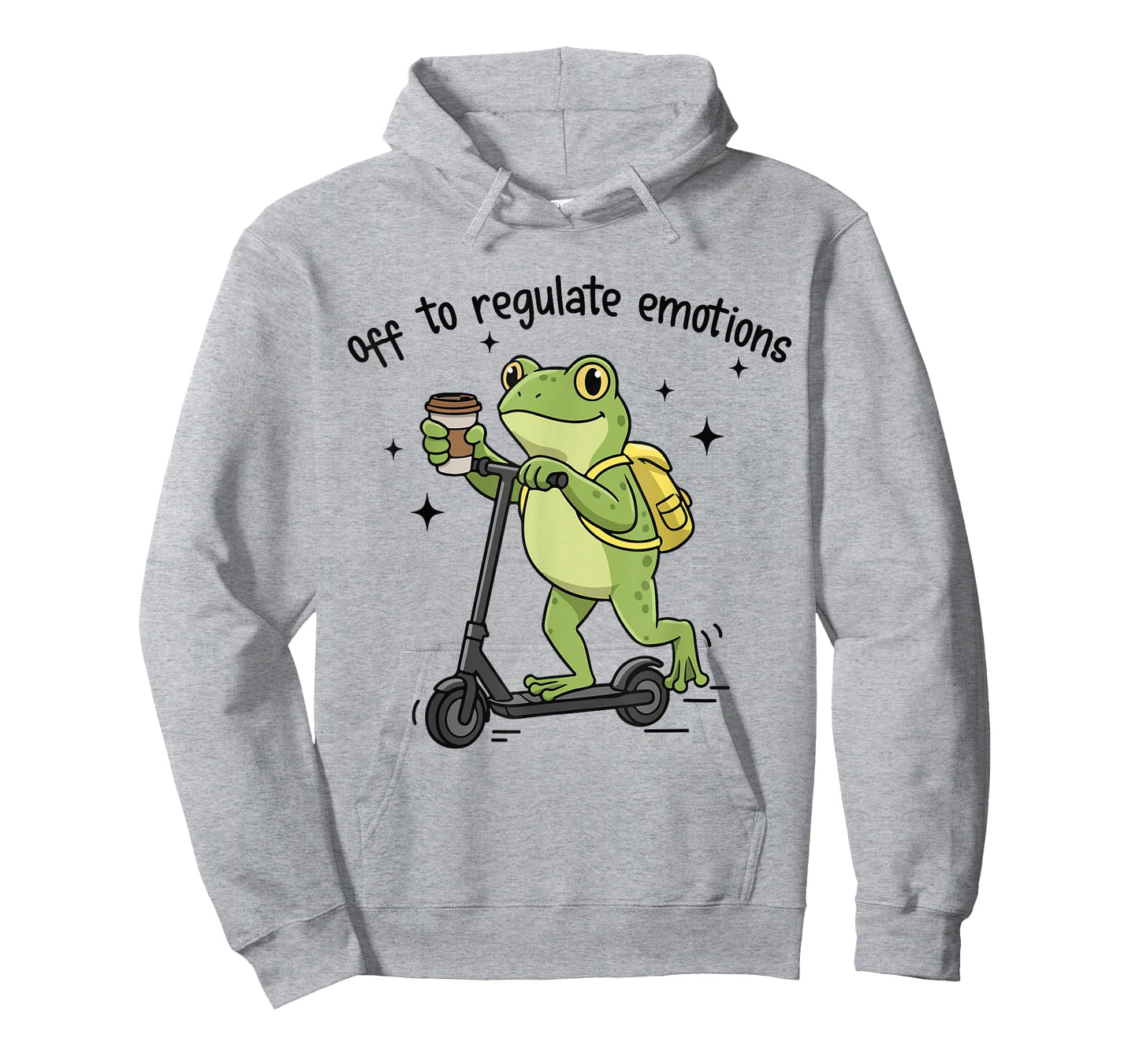Off to Regulate Emotions Funny Frog On Scooter T-Shirt