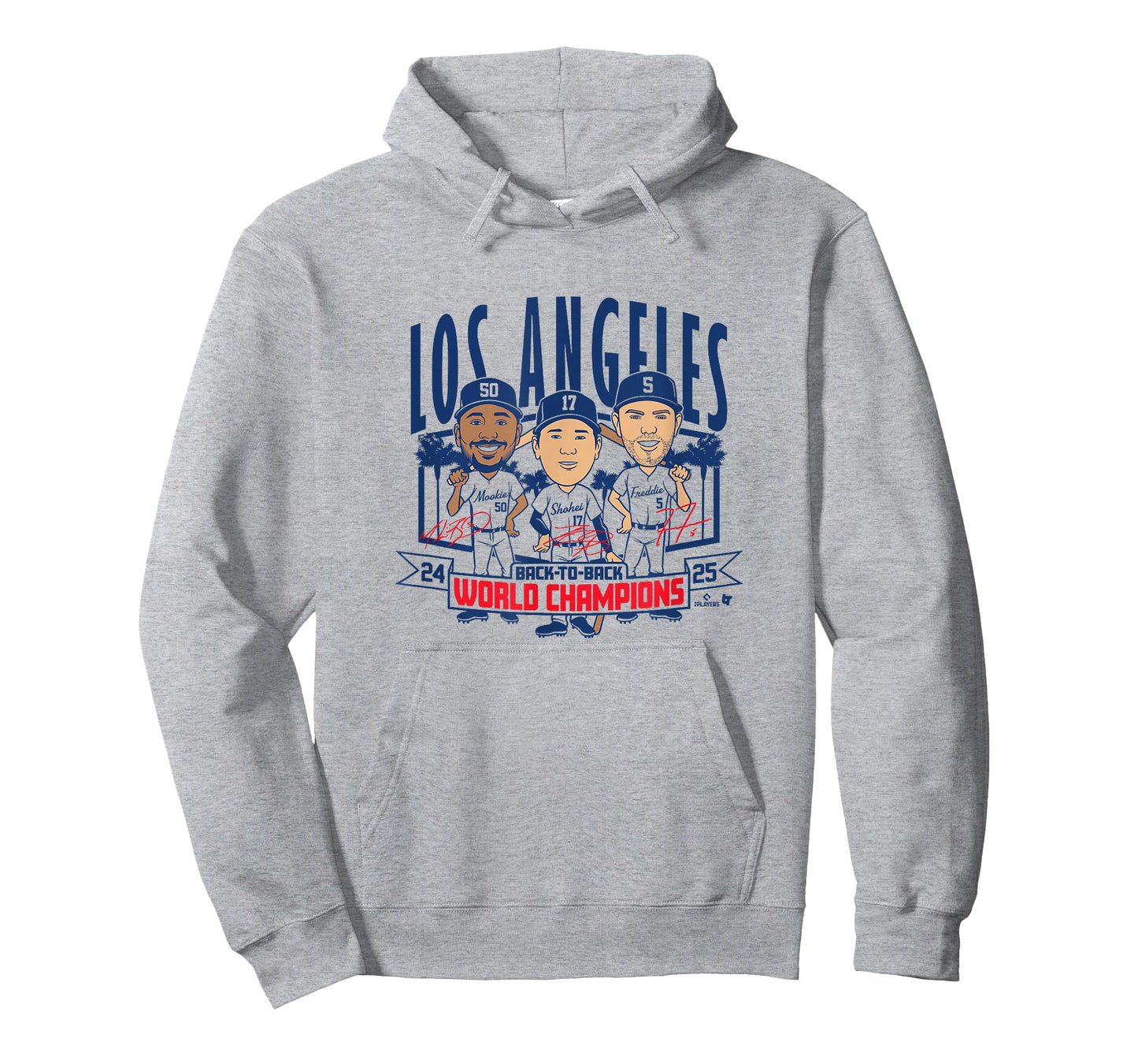 LA Baseball - Back-to-Back World Champs Caricatures T-Shirt