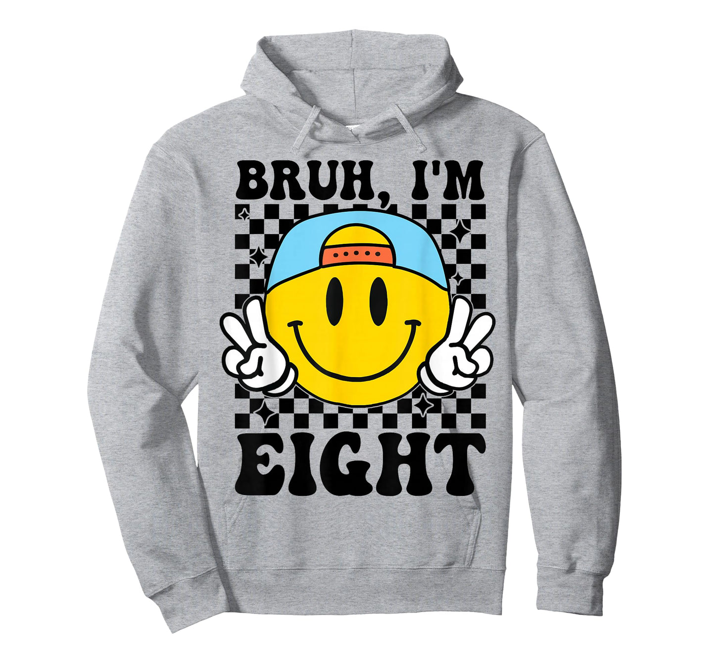 Bruh I'm Eight 8 8th Birthday Groovy Boys Girls 8 Years Old T-Shirt