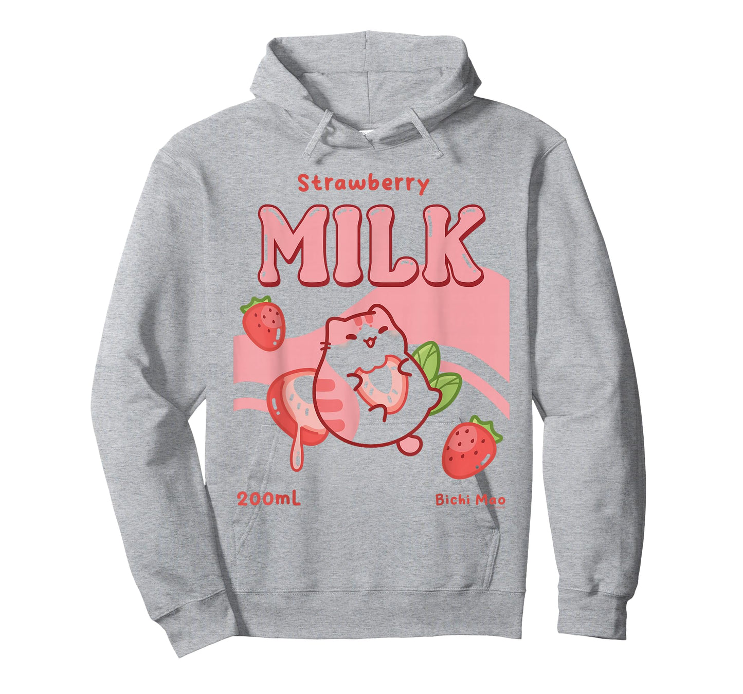 Strawberry Milk Label Kawaii Fruit Cats Cute T-Shirt