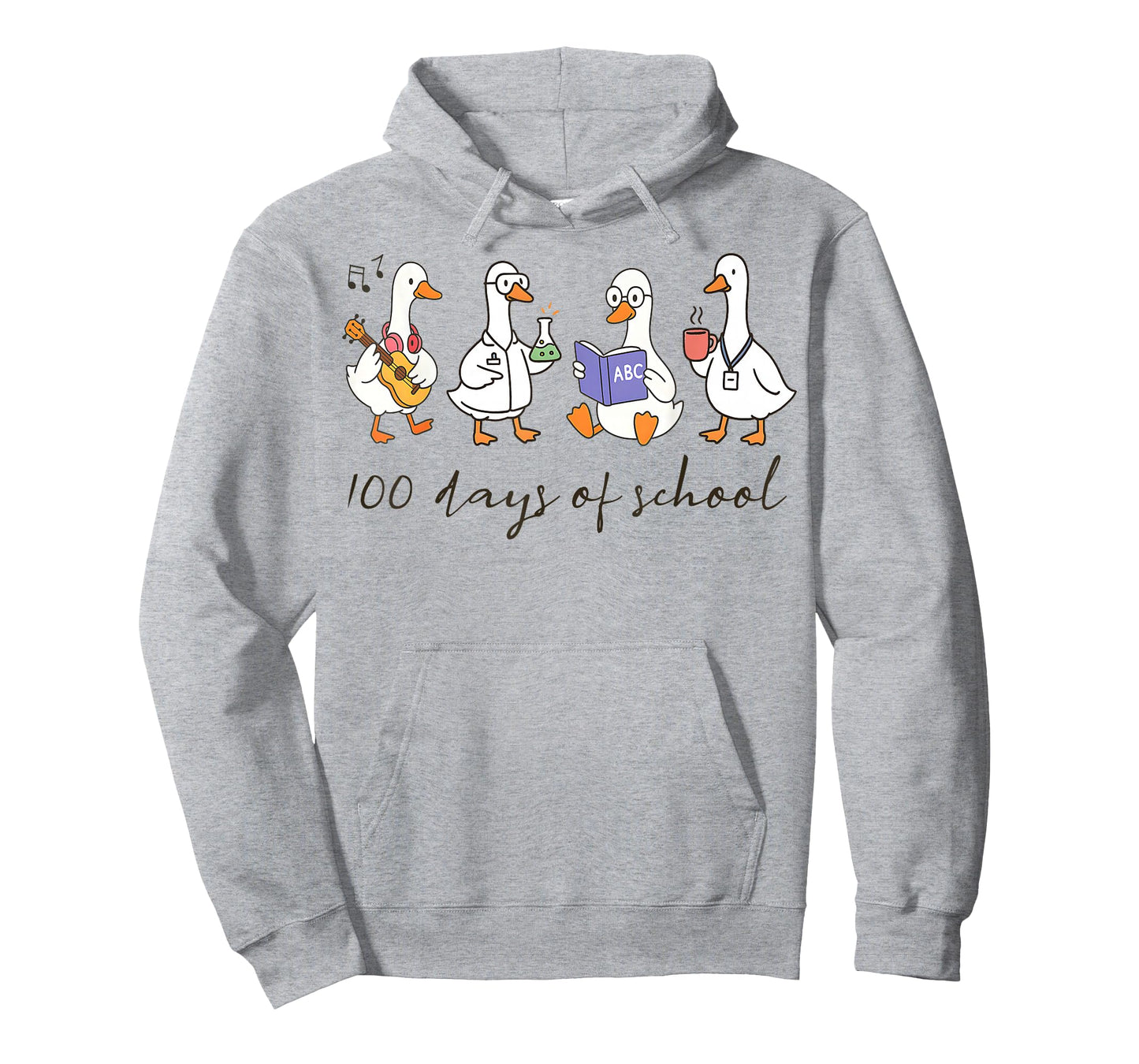100 Days of School Goose 100th Day of School Boys Girls Kids T-Shirt