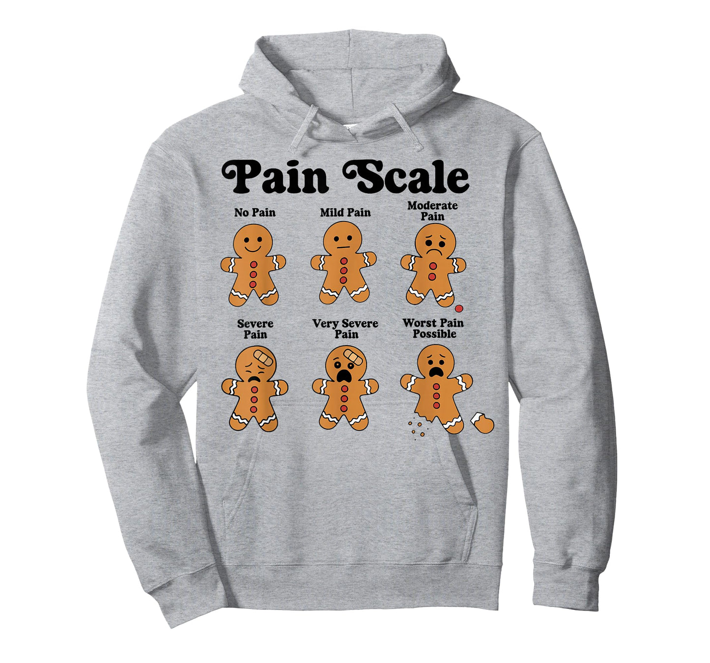 Pain Scale Funny Gingerbread Man Christmas Nurse Holiday Men T-Shirt
