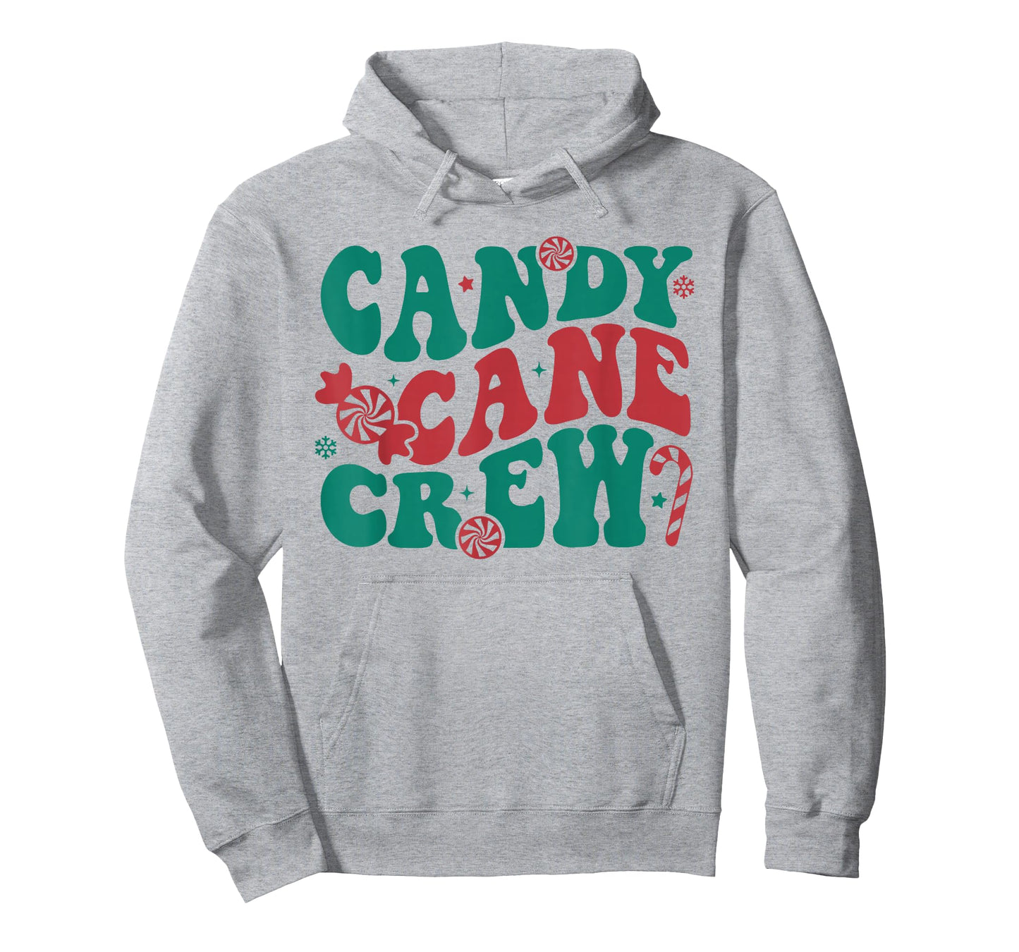 Groovy Candy Cane Crew Matching Family Group Squad Christmas T-Shirt