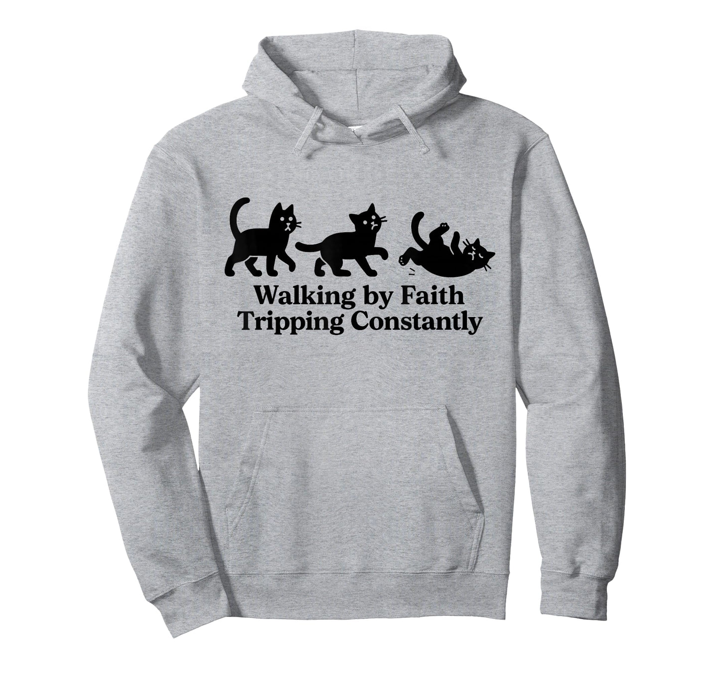 Walking by Faith Tripping Constantly Cat T-Shirt