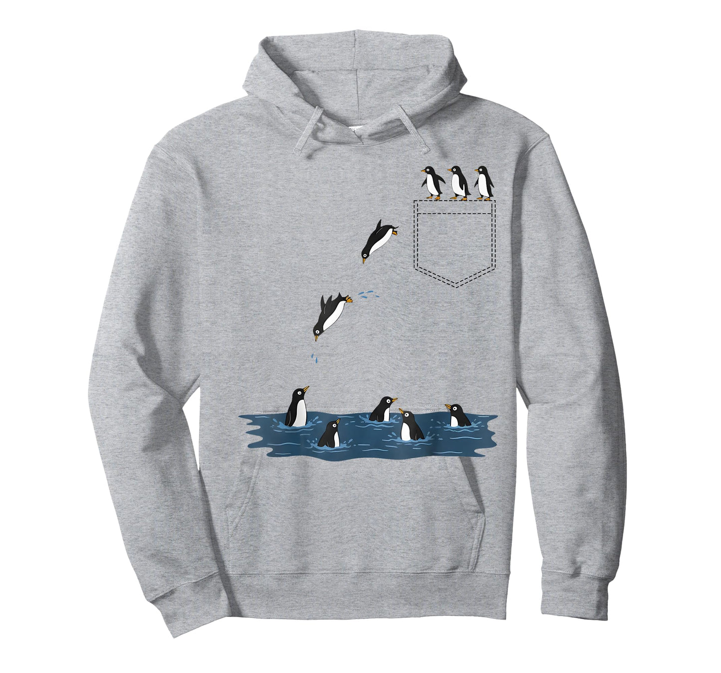 Funny Penguin Pocket Cute Diving Penguin for Animal Lover T-Shirt