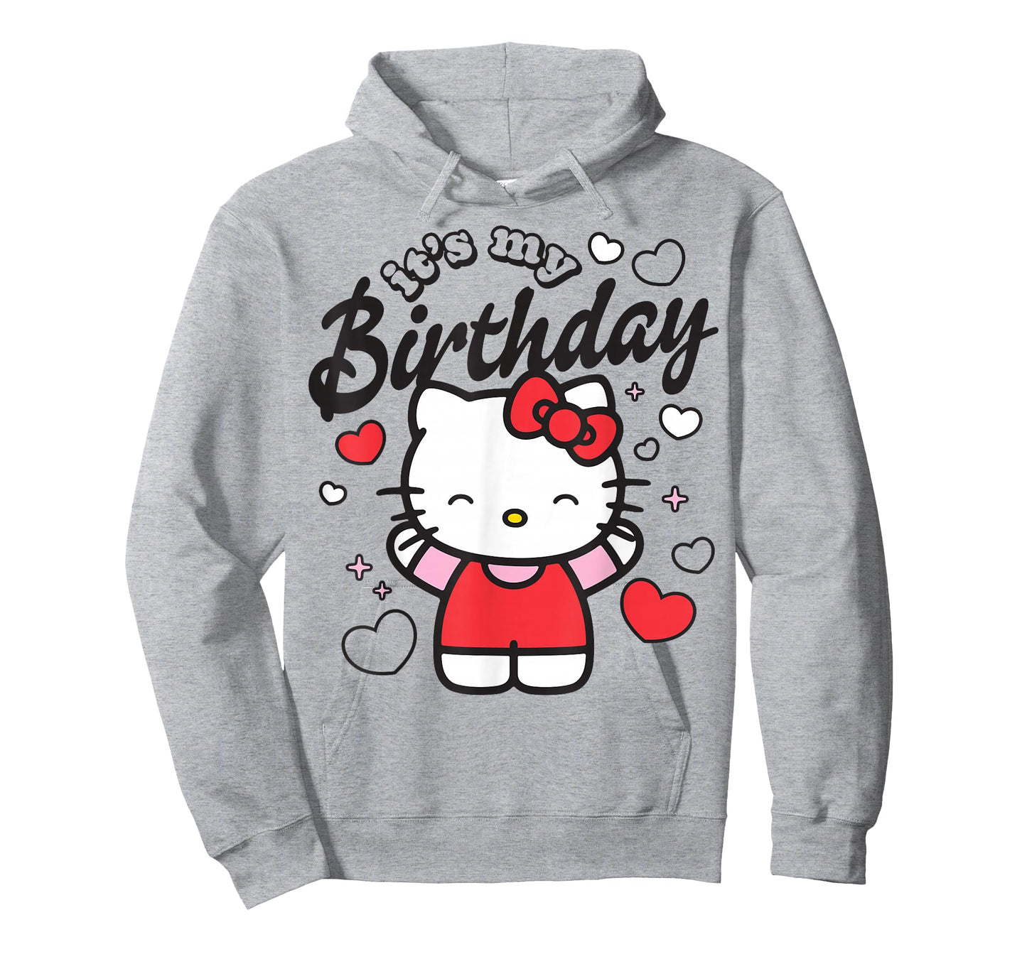 Hello Kitty It's My Birthday Hello Kitty Happy Cheer Hearts T-Shirt