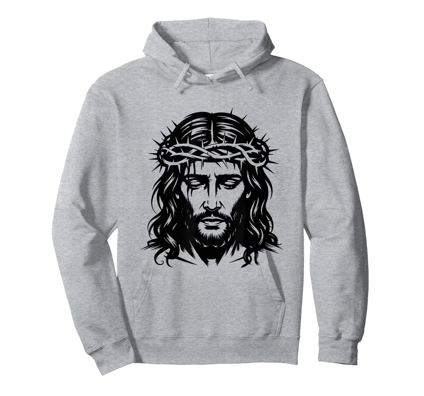 Jesus Crown of Thorns Black and White Faith T-Shirt