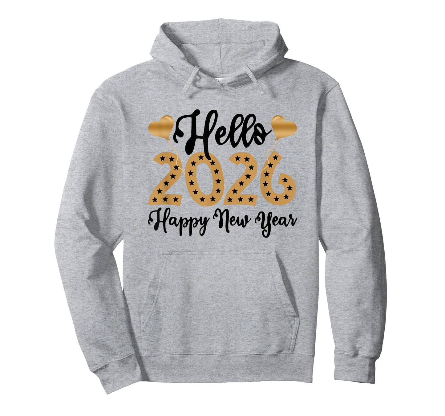 Hello 2026 Happy New Year Balloon Family Holiday Men Women T-Shirt