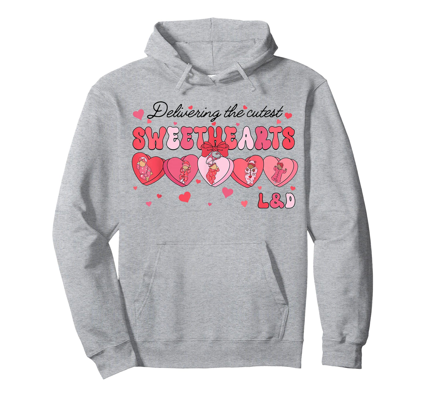 Delivering Cutest Sweethearts L&D Nurse Heart Valentines Day T-Shirt