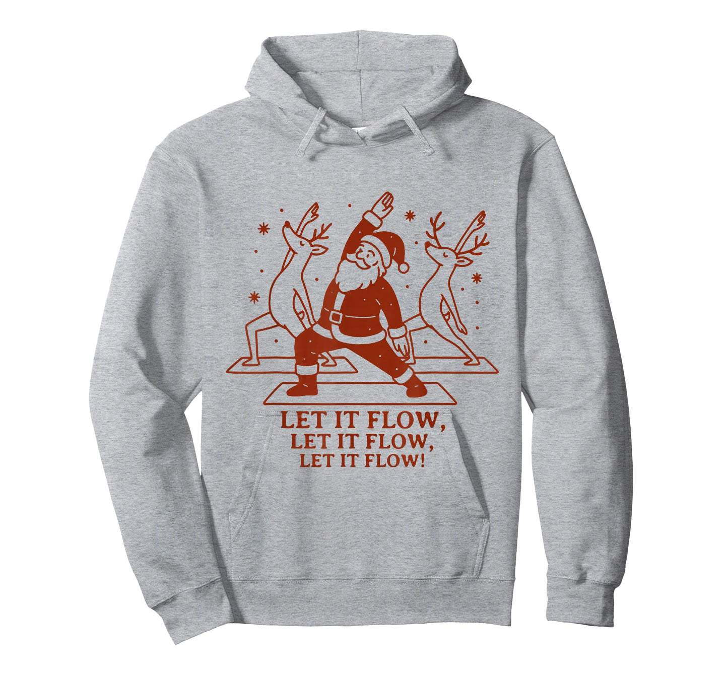 Let It Flow Yoga Santa, Funny Christmas Yoga T-Shirt