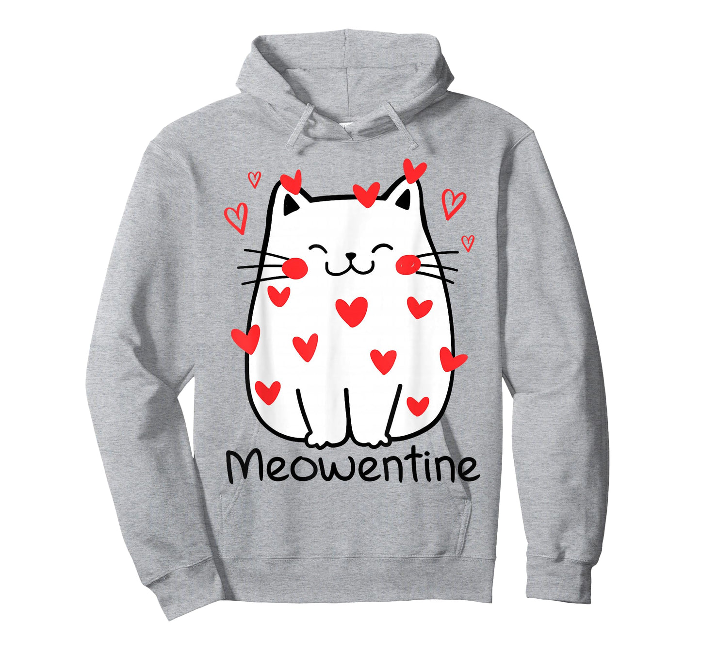 Meowentine Cute Cat Valentines Day Heart Meow Kitty Kitten T-Shirt