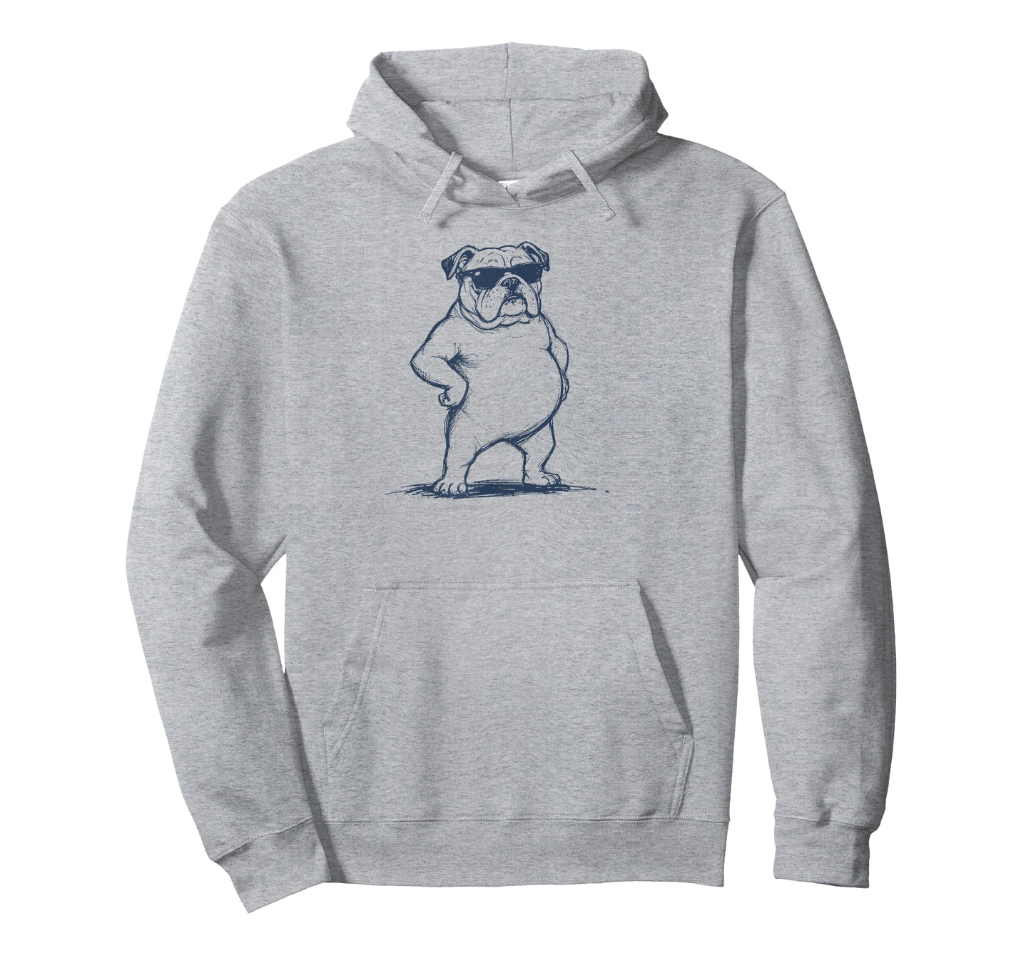 Funny English Bulldog Vintage Sunglasses Dog Dad Mon T-Shirt