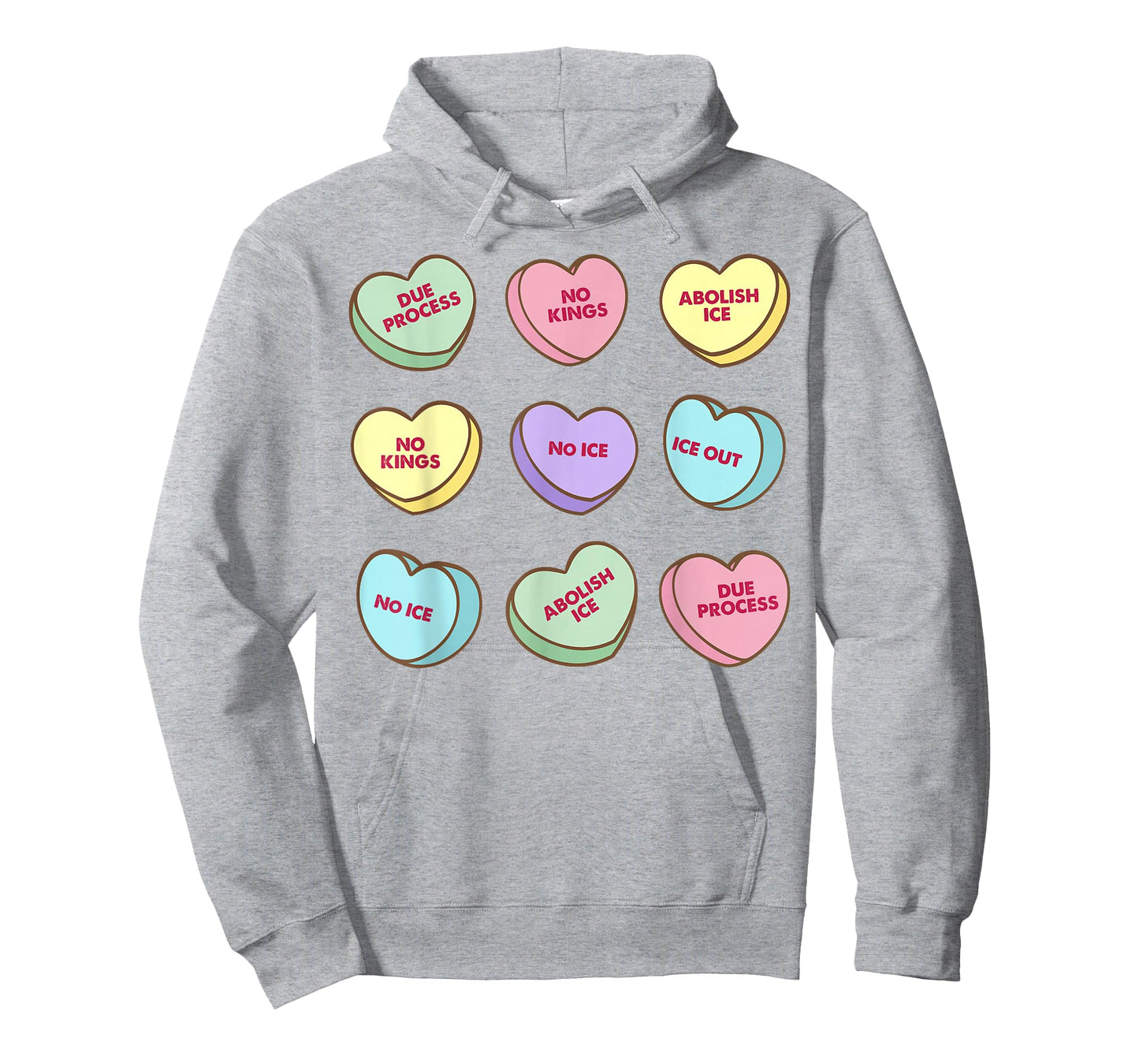 No Ice Valentine's Day Candy Heart Funny Abolish Ice T-Shirt