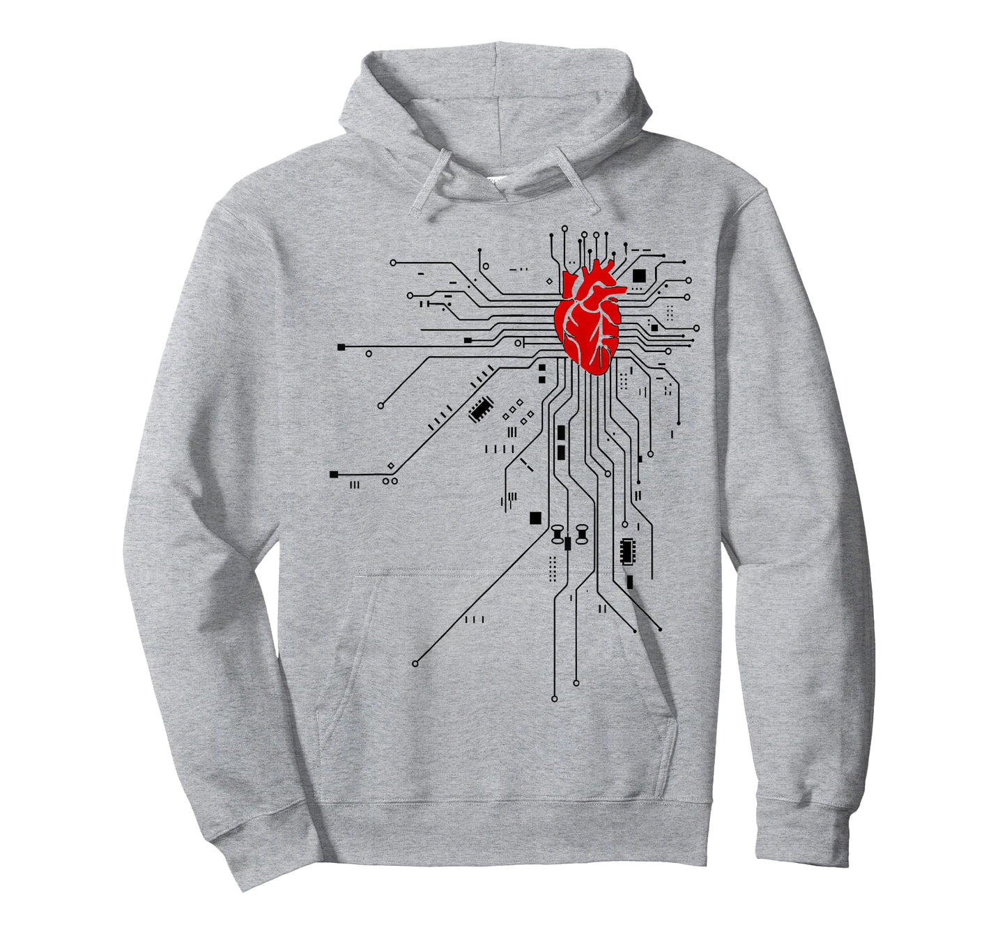 Heart and Circuit Board Design for Tech Lovers T-Shirt