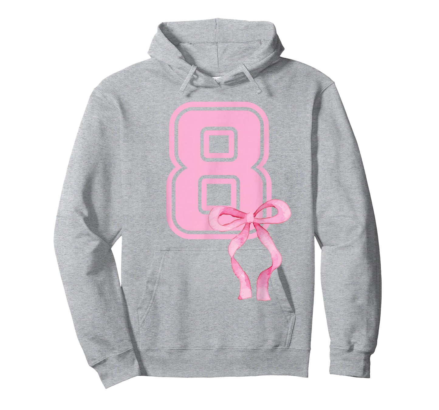 8th Birthday Girl Coquette Pink Bows Eight Years Old Party T-Shirt