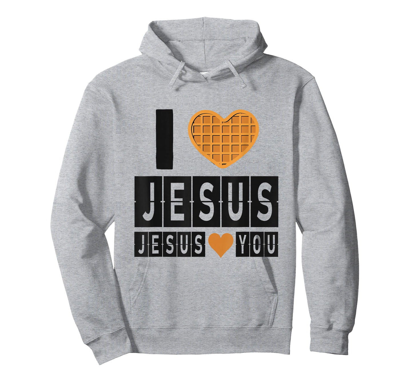I Love Jesus Waffle Heart Jesus Loves You Funny Breakfast T-Shirt
