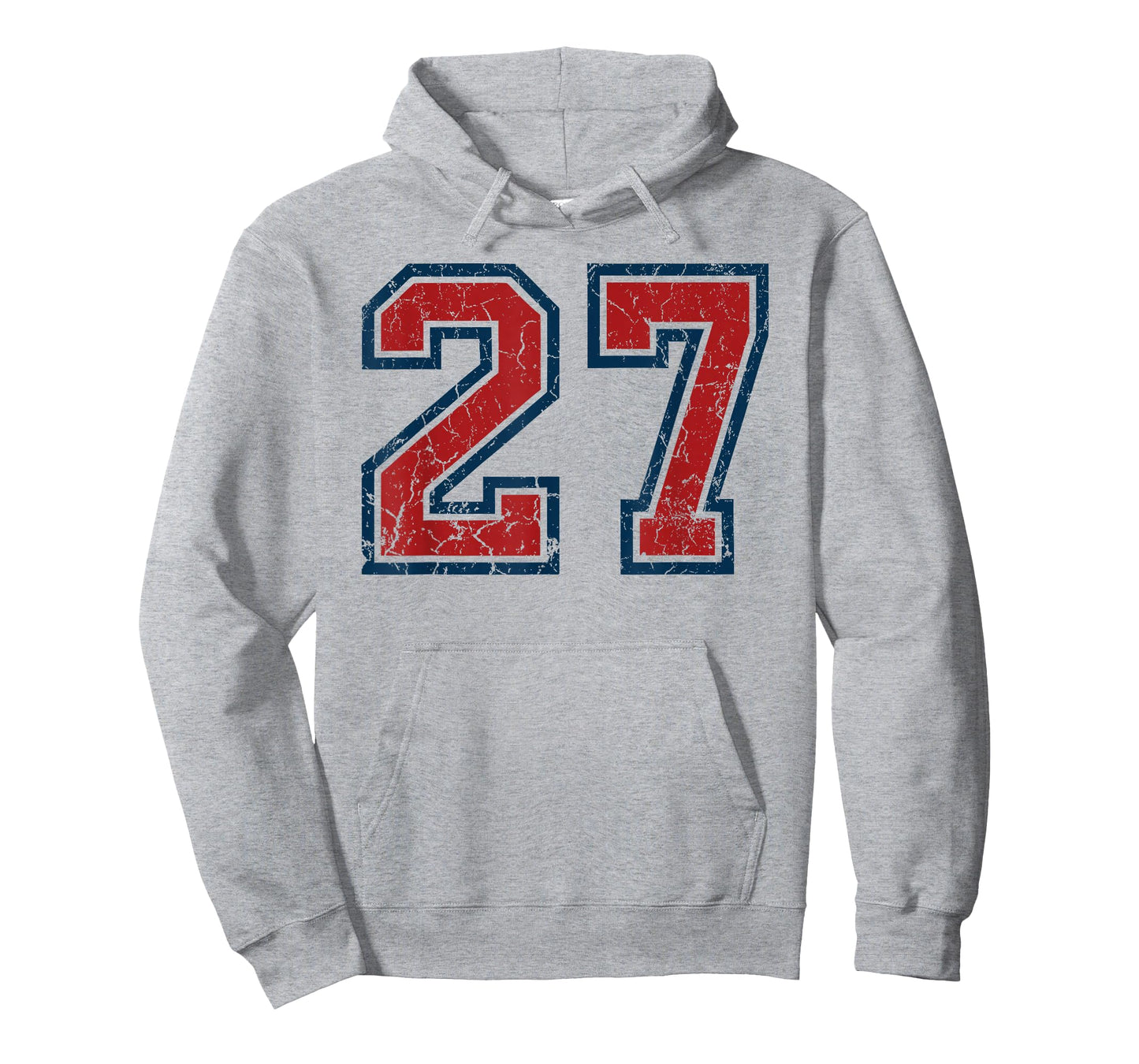 Red and Blue Sports Number 27 Jersey Uniform Player Fan T-Shirt