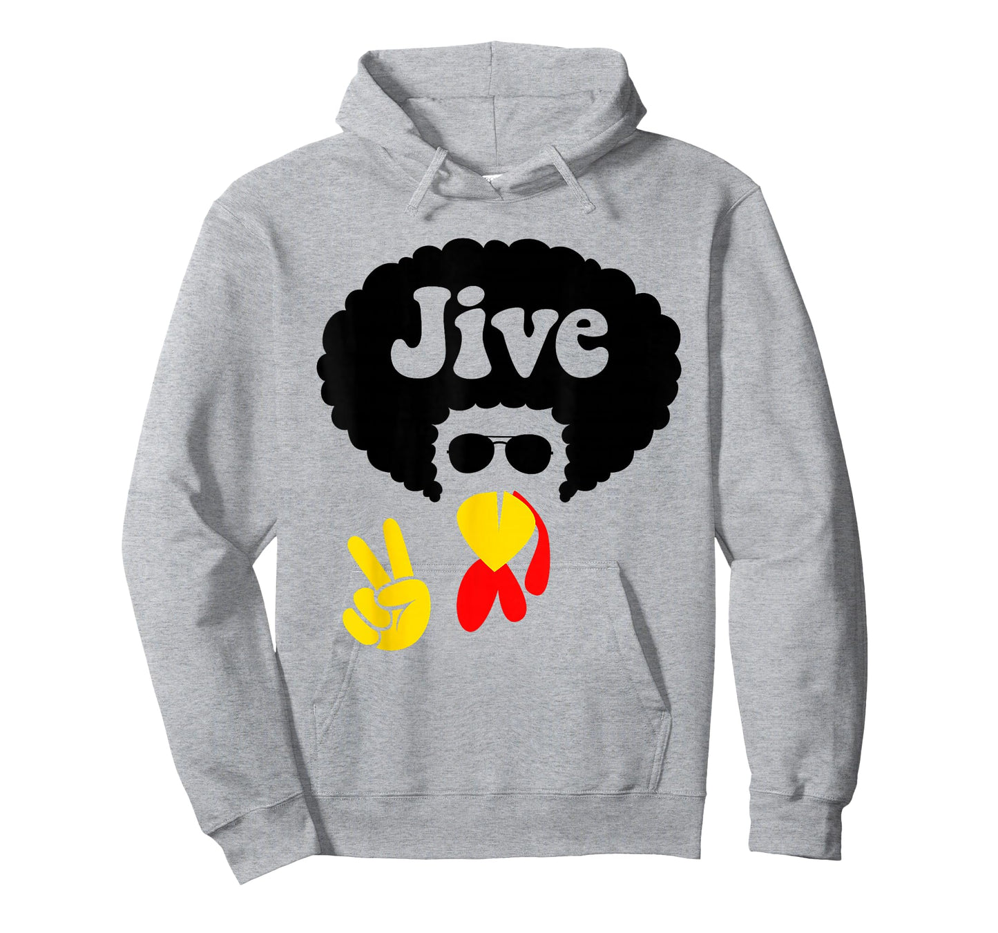 Peace Sign Jive Thanksgiving Turkey Face Funny Men Women T-Shirt