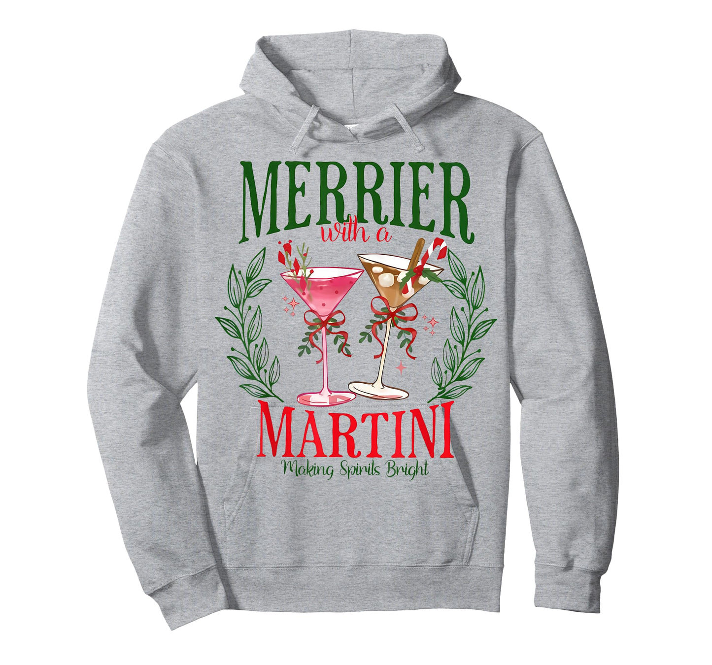 Merrier with A Martini Funny Bachelorette Merry Christmas T-Shirt