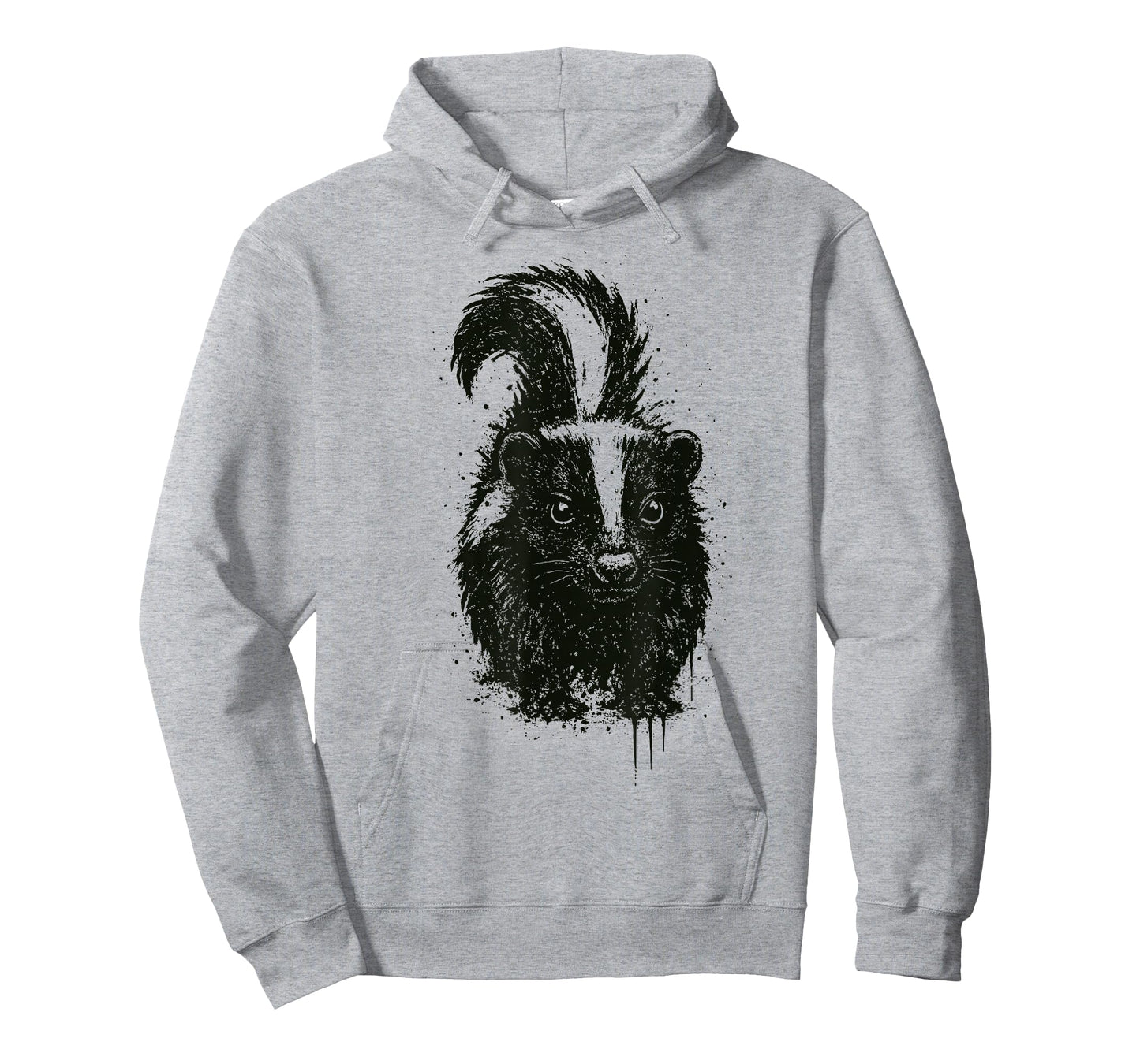 Skunk Ink Art Grunge Aesthetic Pest Forest Animal Portrait T-Shirt