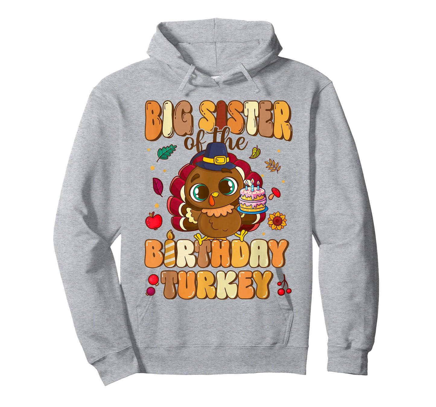 Big Sister of The Birthday Turkey Family 1st Birthday T-Shirt