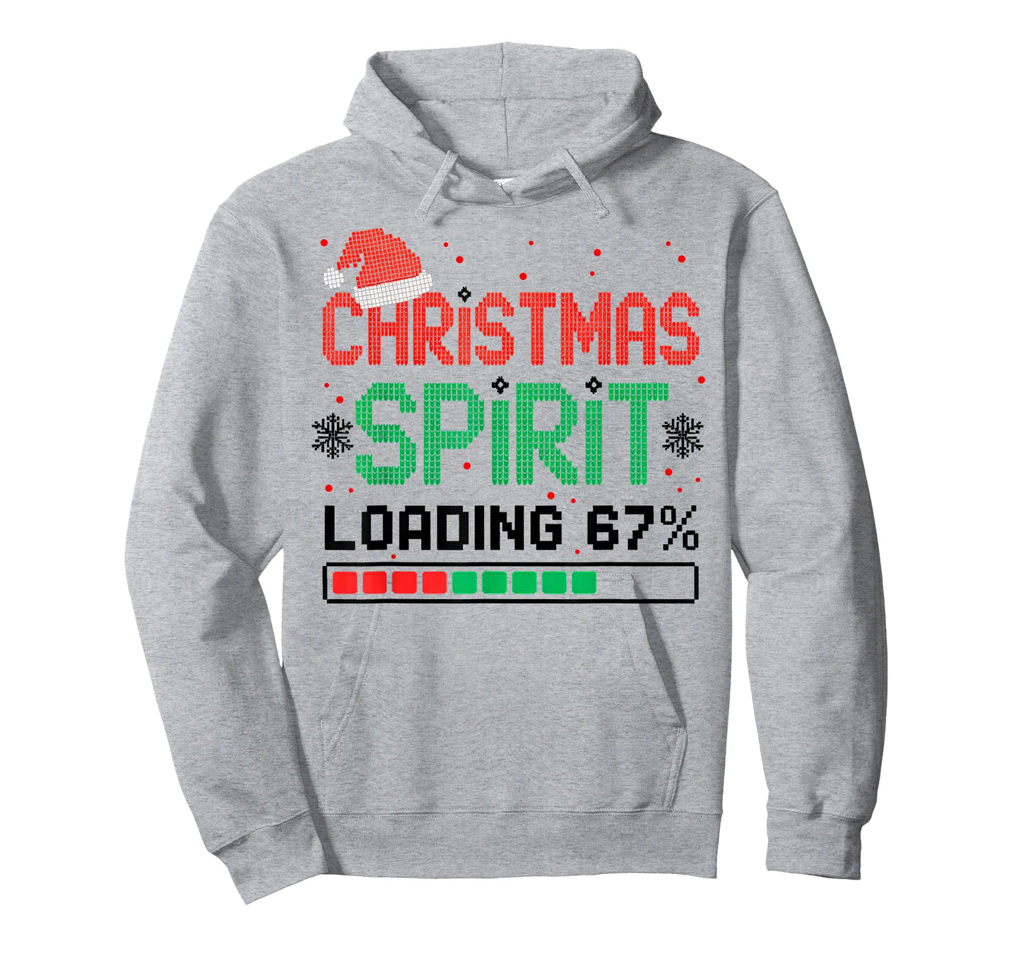 Funny 67 Six Seven Christmas Spirit Loading 67% Xmas Ugly T-Shirt
