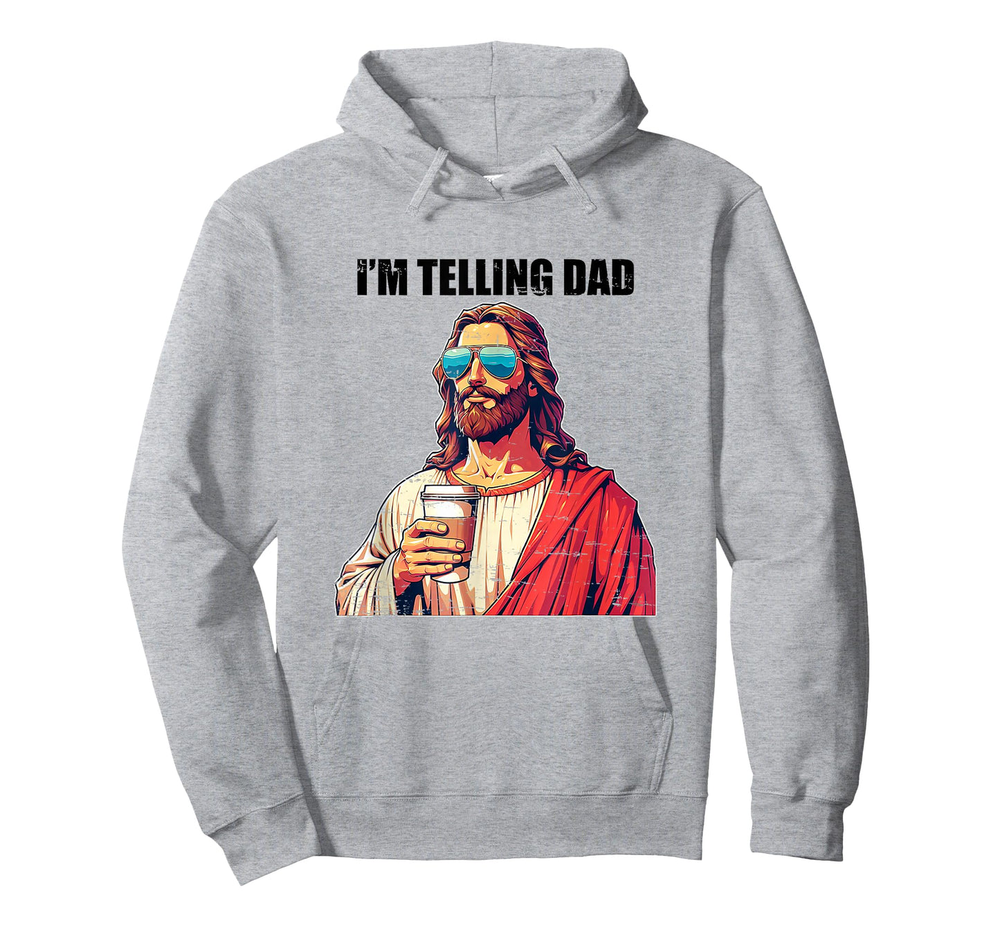 Retro I'm Telling Dad Funny Religious Christian Jesus T-Shirt
