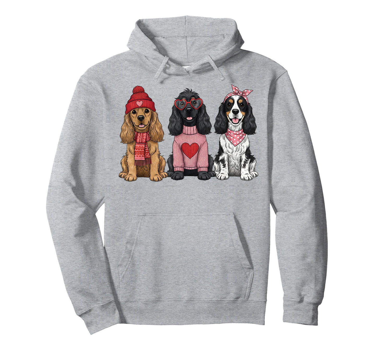 Cute American Cocker Spaniel Valentine Dog T-Shirt