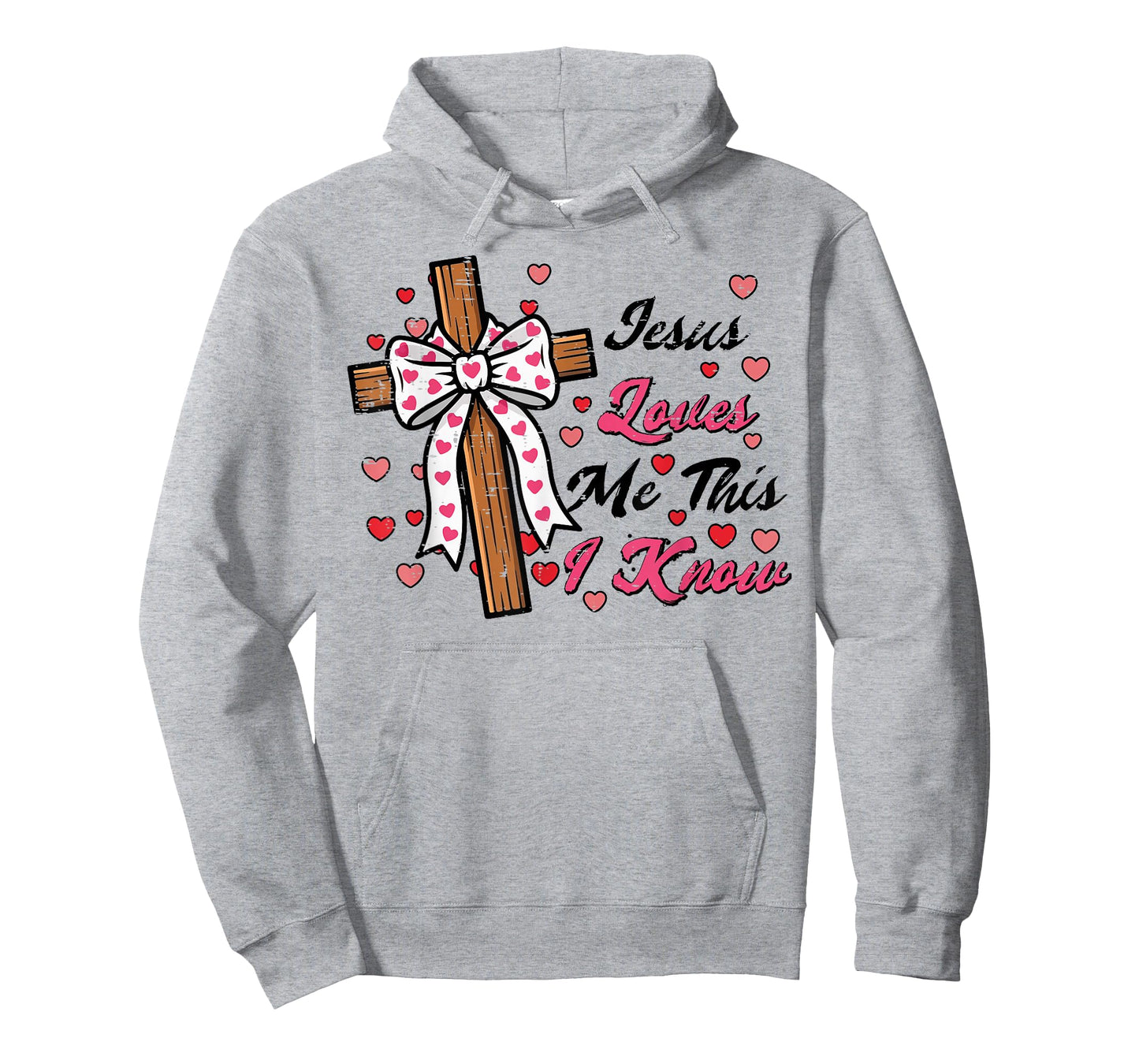 Valentines Day Jesus Loves Me Religious Christian Women Kids T-Shirt
