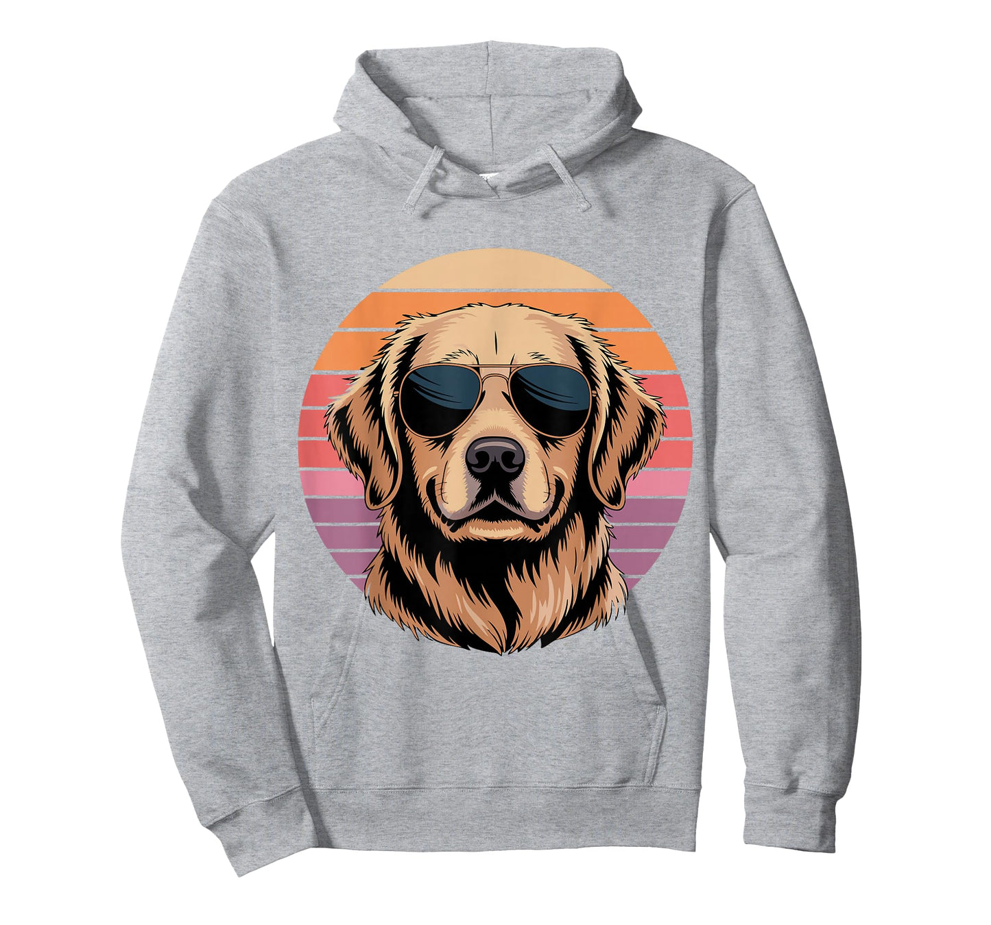Vintage Golden Retriever Wearing Sunglasses T-Shirt