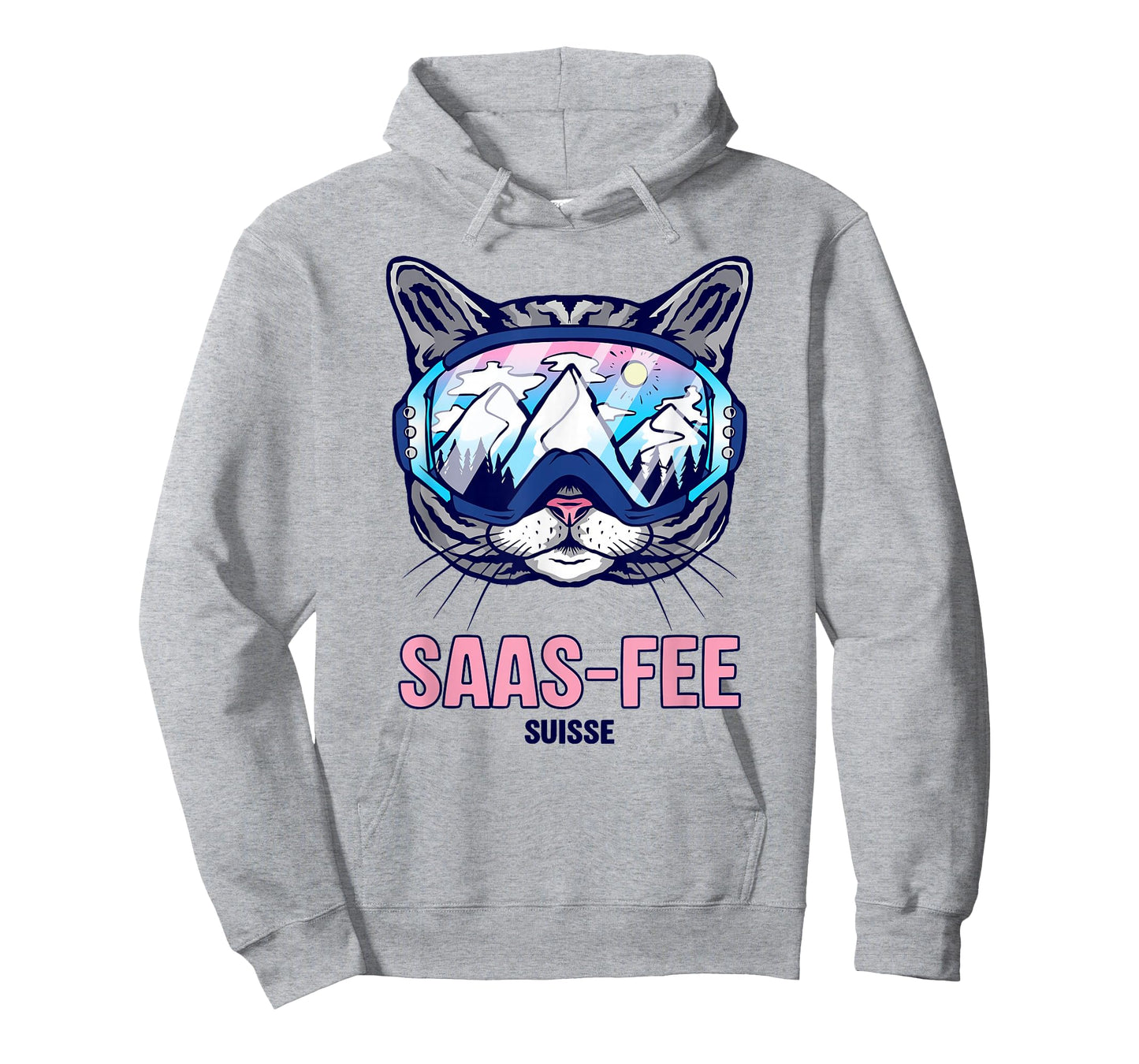 Cat Ski Goggles Mountain Panorama SAAS-Fee T-Shirt