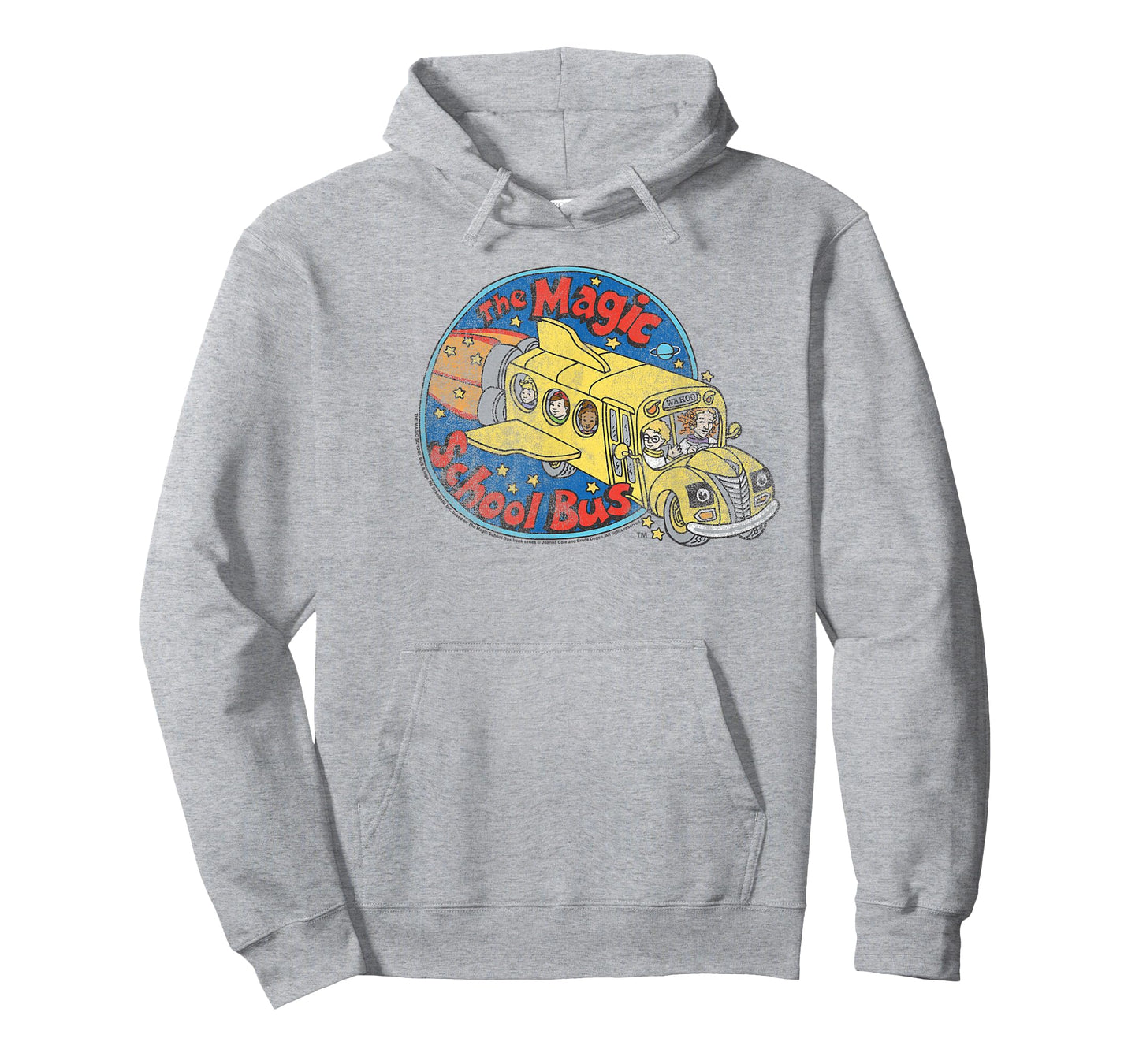 The Magic School Bus Vintage Distressed Bus Logo Cartoon T-Shirt