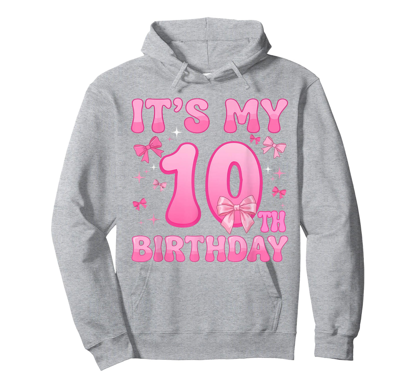 10th Birthday Shirt Girls Coquette Bow Ten 10 Year Old T-Shirt