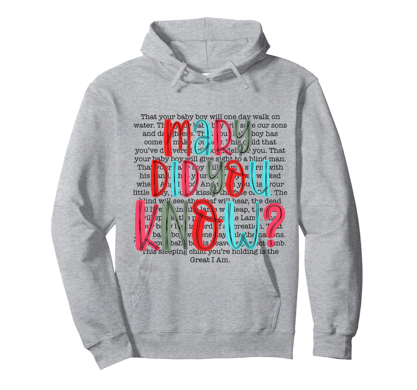 Mary Did You Know Christian Christmas Typography T-Shirt